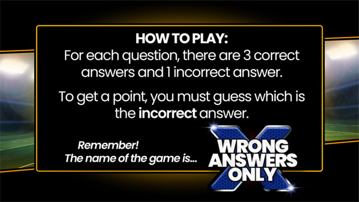 Wrong Answers Only: Big Game Edition image number null